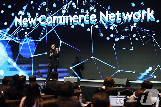 조현민 한진 사장이 9일 오후 서울 용산구 드래곤시티호텔에서 열린 '한진 언박싱데이 2025'에서 주제발표를 하고 있다. 2025.12.9/뉴스1 ⓒ News1 이광호 기자