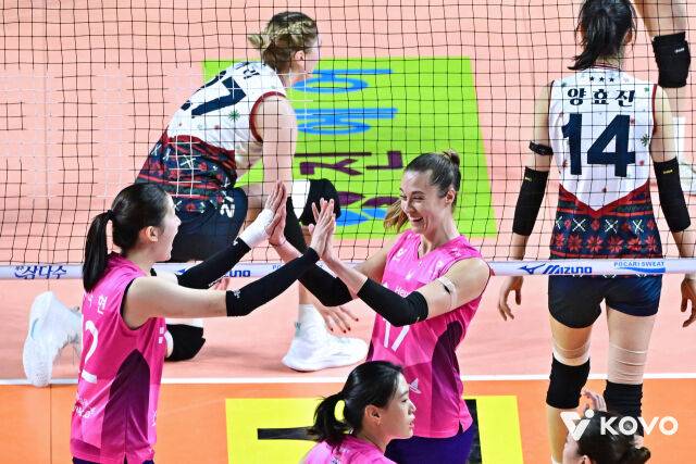 흥국생명-현대건설 경기./KOVO