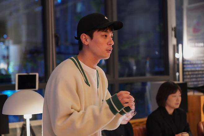 2024년 11월8일 <자매일기> 북토크에 참석한 박정민 무제출판사 대표. ⓒ선재 제공