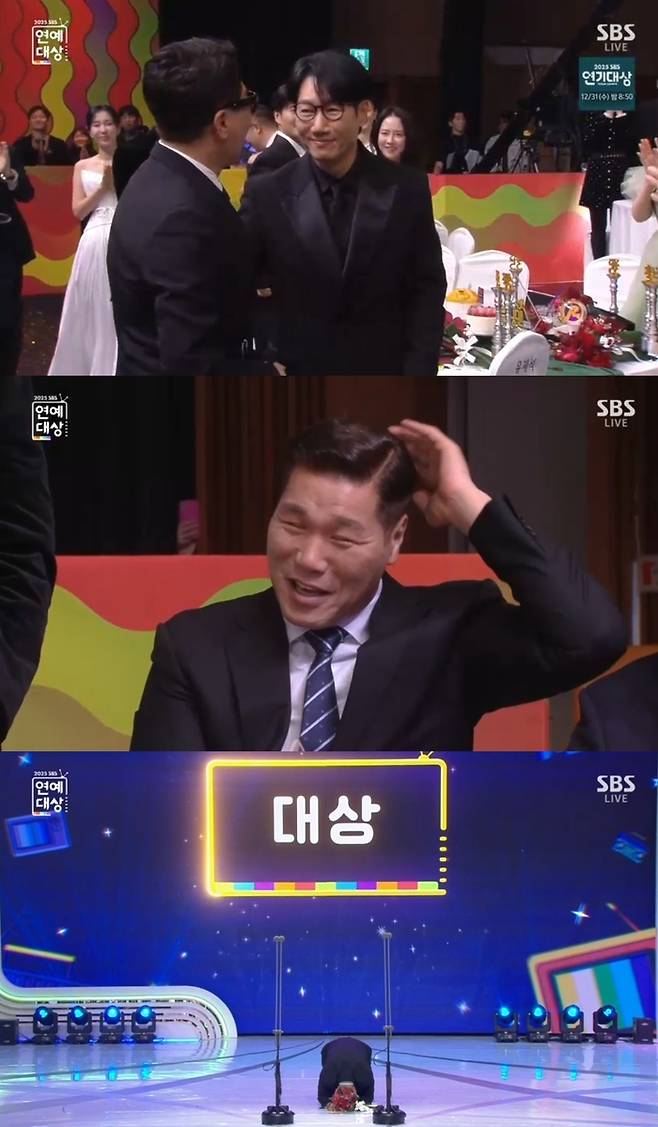 ‘대상’을 수상한 이상민이 함께 후보에 오른 지석진, 서장훈에게 사과했다. 사진|‘2025 SBS 연예대상’