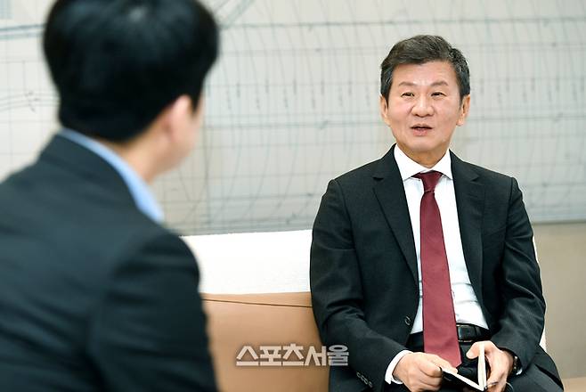 2026년 신년사를 발표한 대한축구협회 정몽규 회장. 사진은 지난해 1월 스포츠서울과 인터뷰 당시 모습. 박진업 기자 upandup@sportsseoul.com