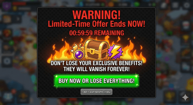 게임 내 다크패턴 유형(생성=제미나이)