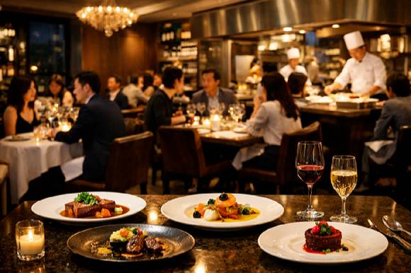 고급 레스토랑에서 식사를 즐기는 사람들의 모습. [사진=연합뉴스]