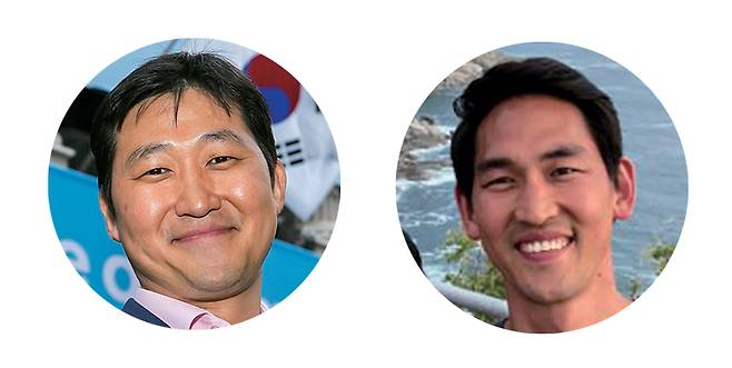 김범석 쿠팡Inc 의장(왼쪽)과 그의 동생인 김유석 쿠팡 한국법인 부사장 ⓒAP 연합·김유석 링크드인 프로필