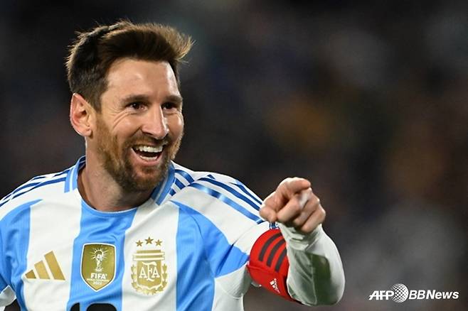 환하게 웃는 아르헨티나의 리오넬 메시. /AFPBBNews=뉴스1