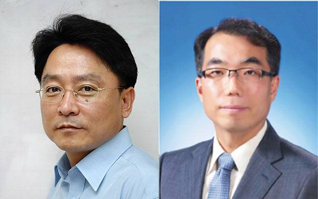 최성민 한국원자력학회장(왼쪽)과 구남서 한국항공우주학회장(오른쪽).(사진=KAIST)