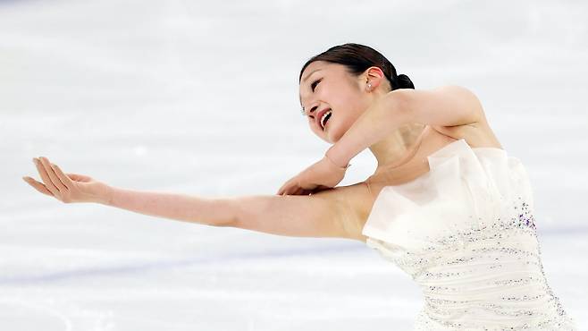 = 피겨스케이팅 선수 신지아(세화여고)가 4일 서울 양천구 목동 아이스링크에서 열린 제80회 전국남녀 피겨스케이팅 종합선수권대회 여자 시니어 프리 스케이팅에서 연기를 펼치고 있다. 2026.01.04. [서울=뉴시스]