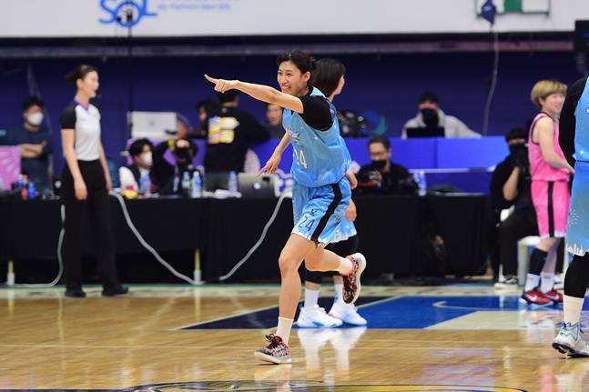 2022~23시즌 올스타전에 출전한 이해란. /사진=WKBL 제공