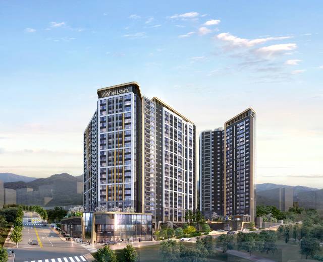 양산 ‘힐스테이트 물금센트럴’ 조감도./주택조합/