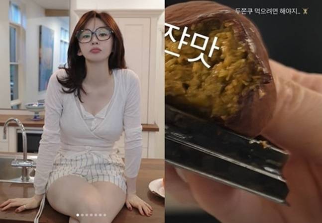 강민경이 고칼로리 디저트 섭취 후 자기 관리법을 보여줬다. 사진=강민경 SNS