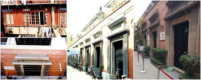 상하이 대한민국 임시정부 청사 외경. 삼성물산이 복원하기 직전(왼쪽) 모습과 1993년 복원 직후 최근 모습/삼성전자 제공