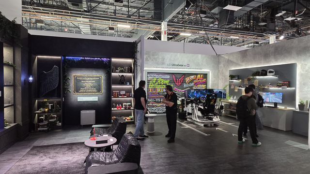 LG전자가 5일(현지시간) 미국 라스베이거스 컨벤션센터(LVCC)에 꾸린 부스 내 게이밍 존. 장우진 기자