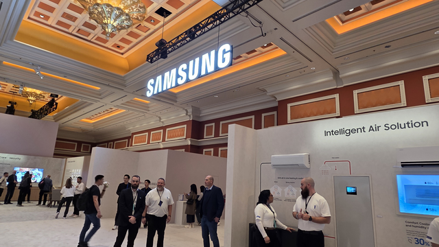 미국 라스베이거스 윈 호텔에 마련된 삼성전자 단독 전시관. 장우진 기자