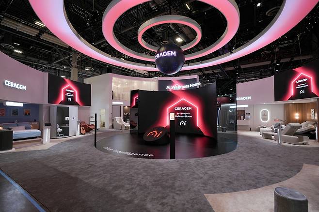 Ceragem’s exhibition booth at CES 2026 in Las Vegas (Ceragem)