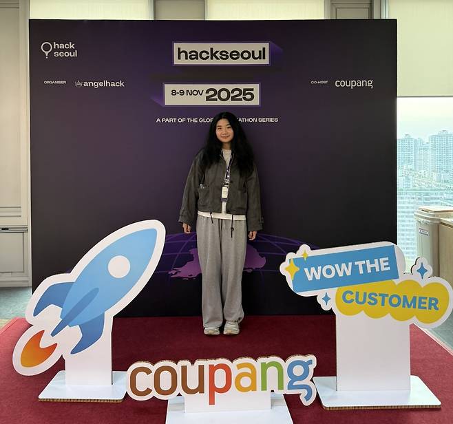 Josephine Elysia Linfred during hackseoul 2025, a hackathon held in Seoul on Nov. 8 and 9, 2025. [JOSEPHINE ELYSIA LINFRED]