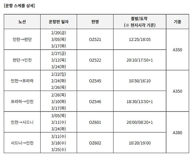 사진 = 아시아나항공