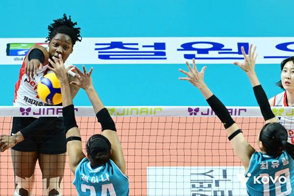 팀 패배에도 조이의 활약은 빛났다. 사진 제공= KOVO