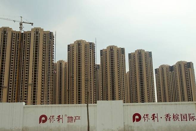 중국 바오리부동산이 건설 중인 아파트 단지/사진=중국 인터넷