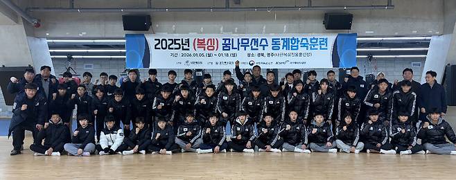 영주시 대한복싱훈련장에서 훈련에 들어간 복싱 꿈나무 선수들. /영주시 제공