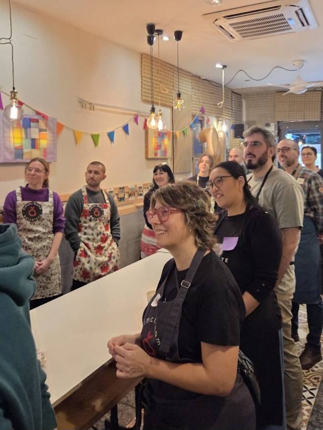 김치강좌에 참여한 수강생.&nbsp;신진호 대표 제공