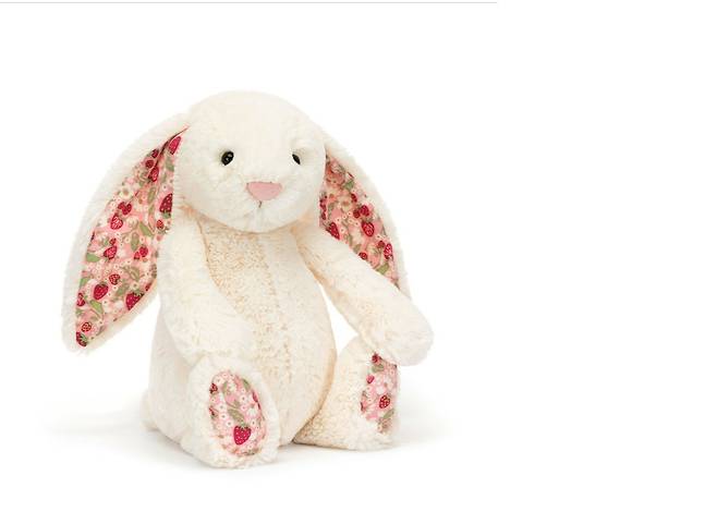 A rabbit plush toy by British brand Jellycat, pictured in this photo, is popular among purchased by adults as well. [JELLYCAT]