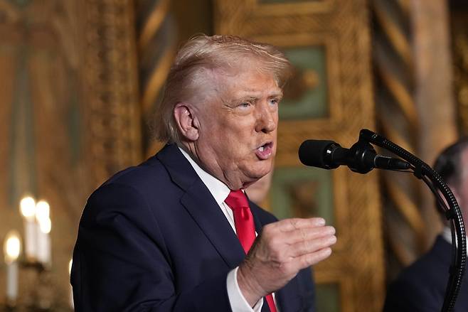 도널드 트럼프 미국 대통령. [팜비치=AP/뉴시스]