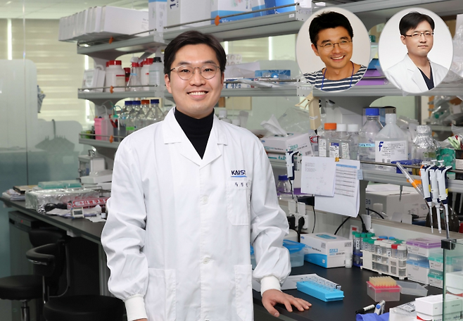박정원 KAIST 박사후 연구원, 이정호 KAIST 교수(상단 왼쪽), 강석구 연세대 세브란스병원 교수(상단 오른쪽). KAIST 제공