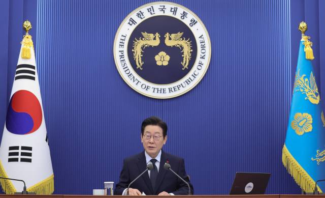 ▲이재명 대통령이 8일 청와대에서 열린 수석보좌관회의에서 발언하고 있다. ⓒ연합뉴스