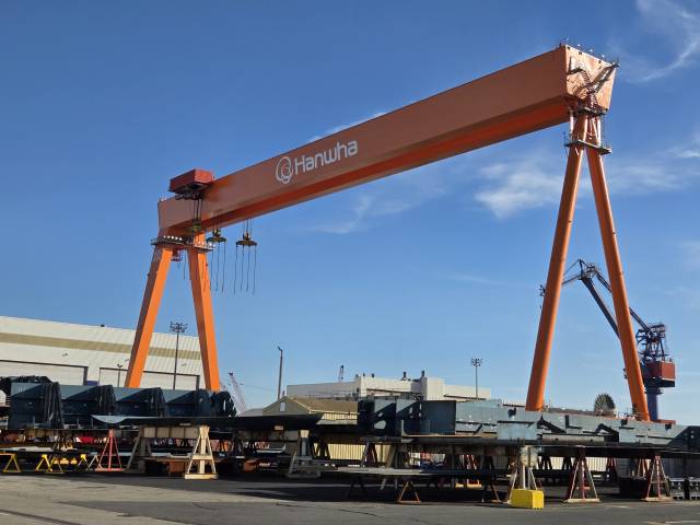 미국 펜실베이니아주 한화필리조선소의 660톤급 골리앗 크레인. 필라델피아=윤경환 특파원