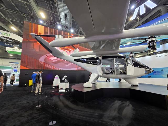 CES 2026 개막 3일 차인 8일(현지시간) 방문한 삼보모터스 그룹 부스. 삼보모터스는 미국