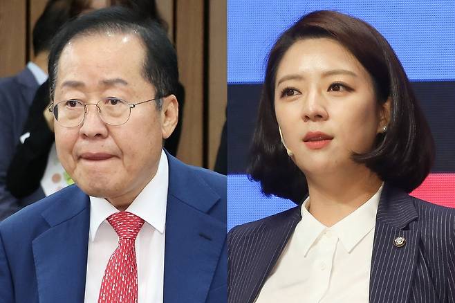 홍준표 전 대구시장과 배현진 국민의힘 의원. [연합뉴스]