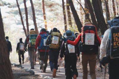 동서트레일을 걷고 있는 등산객들. 산림청