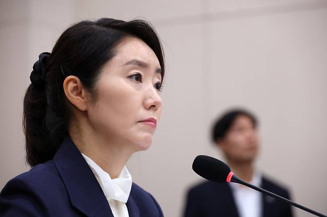 강선우 무소속 의원이 여성가족부 장관 후보자 시절인 지난해 7월 국회 인사청문회에 참석해 있다. 권도현 기자