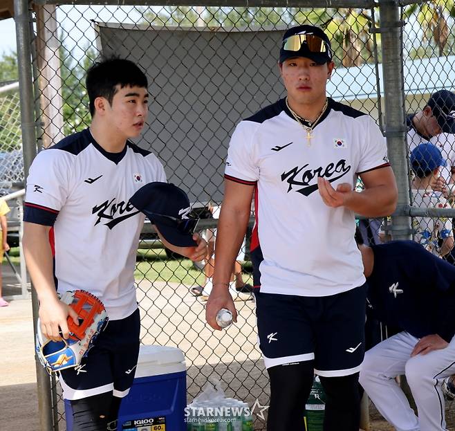 [한번에쓱]야구대표팀 사이판전지훈련 첫날, KBO 대표선수들 다 모으니 이번에는 일낼것 같은 분위기