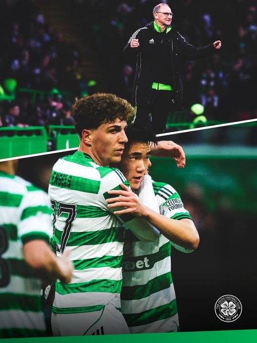 11일(한국시간) 스코틀랜드 글래스고의 셀틱 파크에서 열린 2025~2026시즌 스코틀랜드 프리미어십 22라운드 홈 경기 중 양현준(오른쪽 아래). /사진=셀틱 공식 사회관계망서비스(SNS)