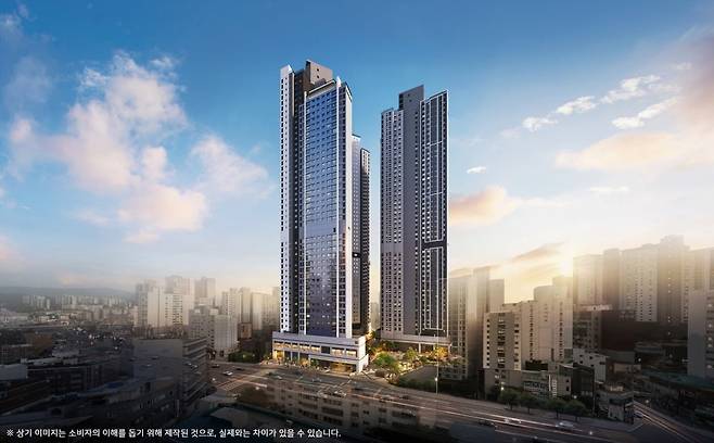 금정산 하늘채 루미엘 석경 투시도