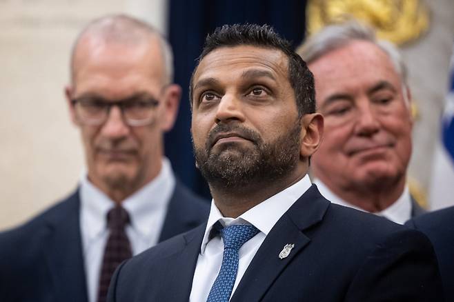 캐시 파텔 미국 FBI 국장. [UPI 연합뉴스]