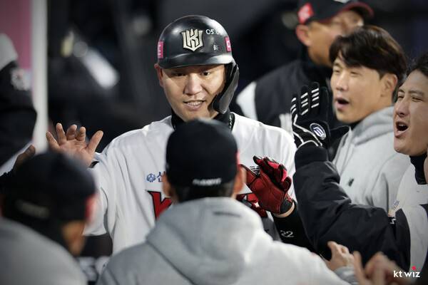 KT타선의 핵심 장성우(사진=KT)