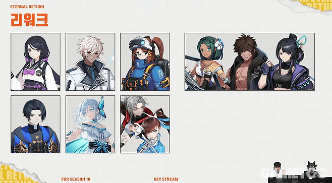 많은 실험체가 리워크된 시즌9 (사진= 이터널 리턴 공식 유튜브)