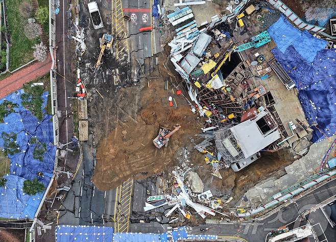 광명 신안산선 붕괴사고 현장.(자료사진)뉴스1 ⓒ News1 김도우 기자