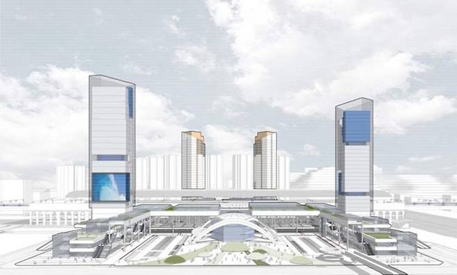 한국철도공사(KTX) 천안아산역 광역복합환승센터 조감도. 더피알 제공