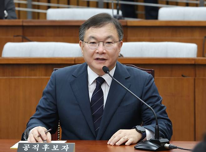 박영재 대법관이 후보자 시절이던 지난 2024년 7월 국회에서 열린 국회인사청문특별위원회 인사청문회에서 위원 질의에 답변하고 있다. 연합뉴스