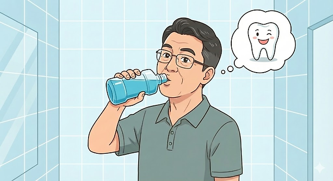 가글, 치아건강 등을 키워드로 생성AI가 그린 그림. [제미나이]