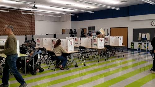 미국 주지사 선거 투표장 [연합뉴스 자료사진]