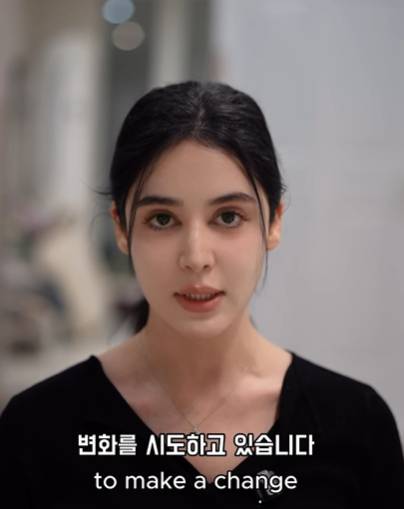 호다 니쿠가 한국어로 올린 "이란의 자유를 위해" 영상 캡처 [출처=인스타그램 @hoda_niku]