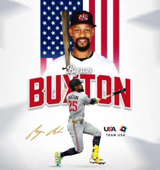 미국 야구대표팀에 합류한 바이런 벅스턴 [미국 야구대표팀 SNS 캡처. 재판매 및 DB 금지]