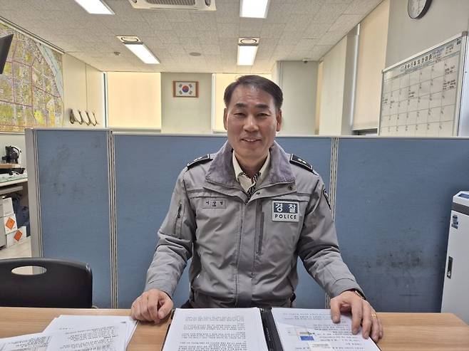 14일 이상범 서울 강남경찰서 교통안전계장이 파이낸셜뉴스와 인터뷰를 진행하고 있다. 사진=김예지 기자