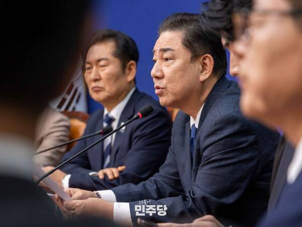 ▲ 김병기 당시 더불어민주당 원내대표가 지난 11월 최고위원회에서 발언하고 있다. 사진=더불어민주당