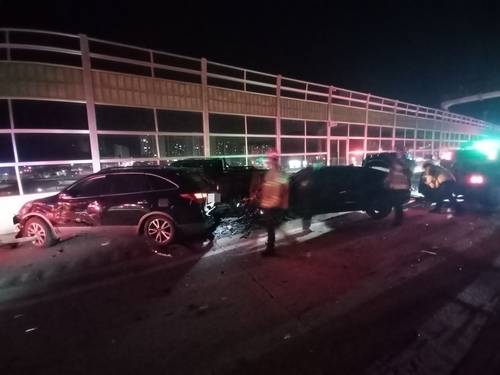 경부고속도로 사고 현장. [경남소방본부]