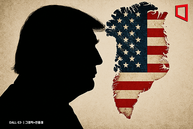 트럼프와 그린란드 일러스트. 아시아경제DB